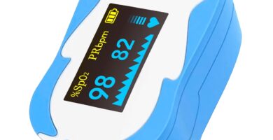 AIESI® Oxímetro Pediátrico pulso Pulsioximetro de dedo profesional certificado para niños pulsioximetrodedo.com