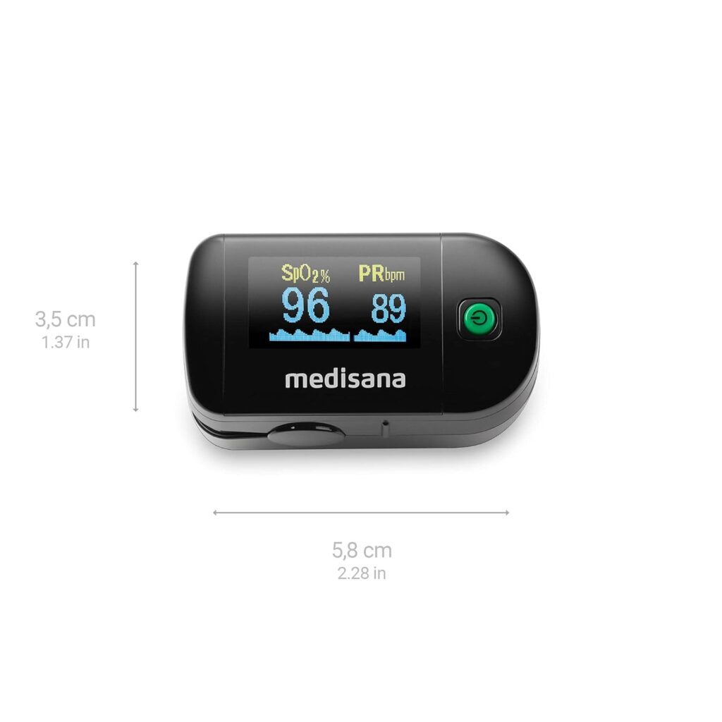 pulsioxímetro Medisana PM 100 prodmedidas ucto pulsioximetrodedo.com